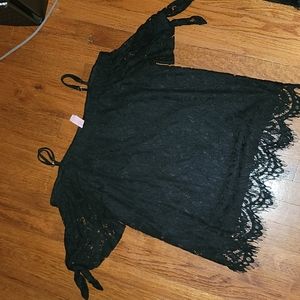 Lacy off-shoulder top